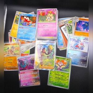 Colorful Pokémon Trading Card Collection